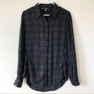 🔥 2/$20 Lee Riders Emerald Green Flannel Shirt